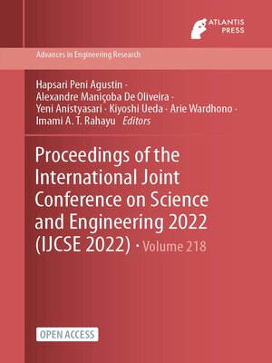 cover image of Proceedings of the International Joint Conference on Science and Engineering 2022 (IJCSE 2022)